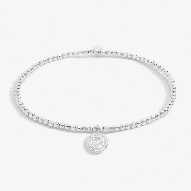 Silver Plated Coin Anklet Bracelet 23cm Stretch | Dazzling Charm & Timeless Elegance