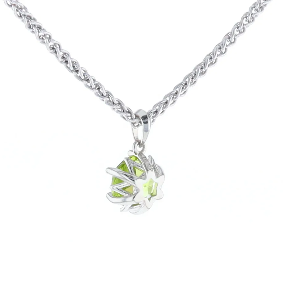 Solitaire Peridot Tulip Pendant