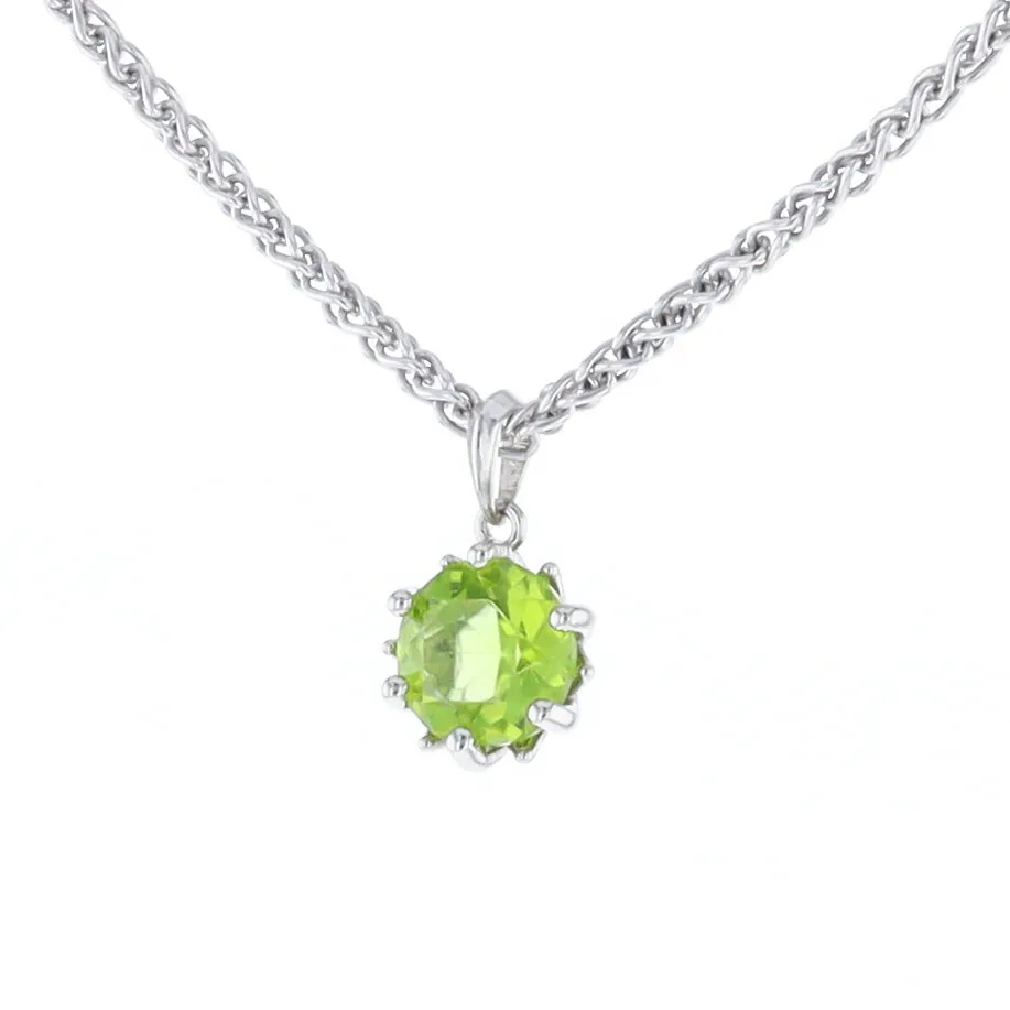 Solitaire Peridot Tulip Pendant