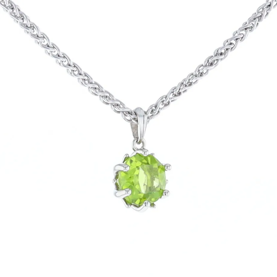 Solitaire Peridot Tulip Pendant