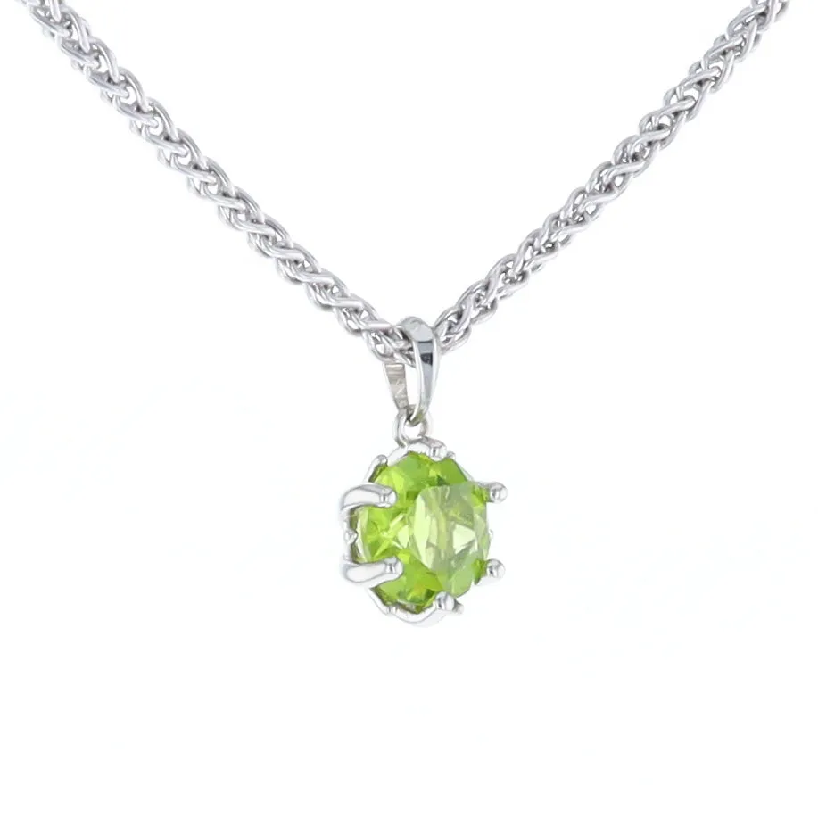 Solitaire Peridot Tulip Pendant