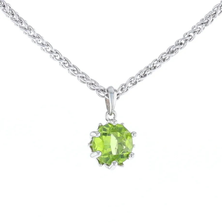 Solitaire Peridot Tulip Pendant