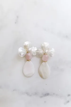 Spence in Rose Quartz Earrings