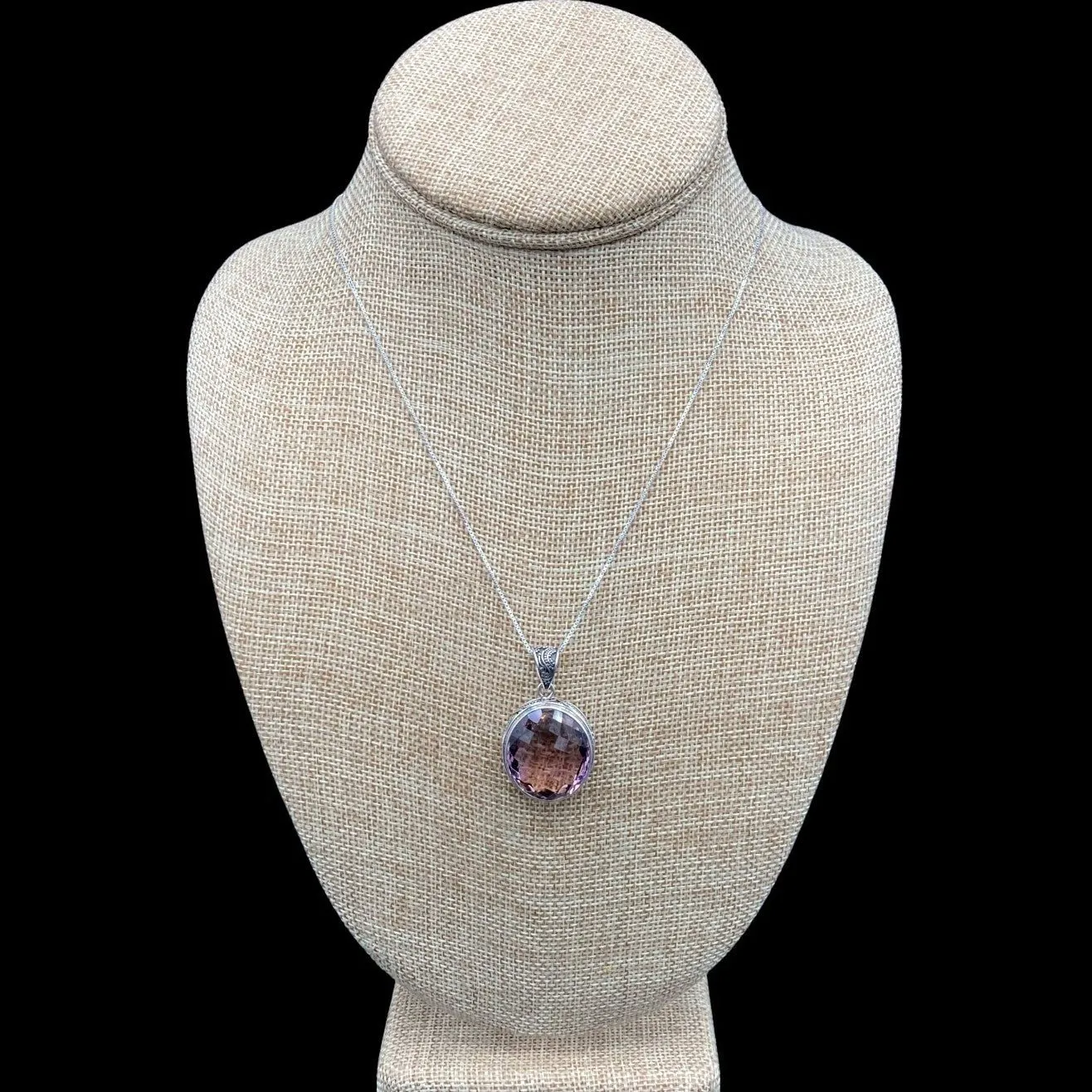 Sterling Silver And Ametrine Pendant Necklace