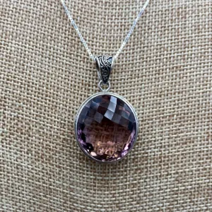 Sterling Silver And Ametrine Pendant Necklace