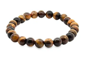 Stretchy Tigers Eye Beaded Bracelet