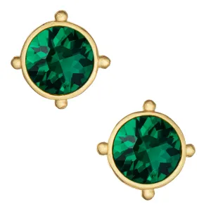 Susan Shaw Coupe Studs - Evergreen