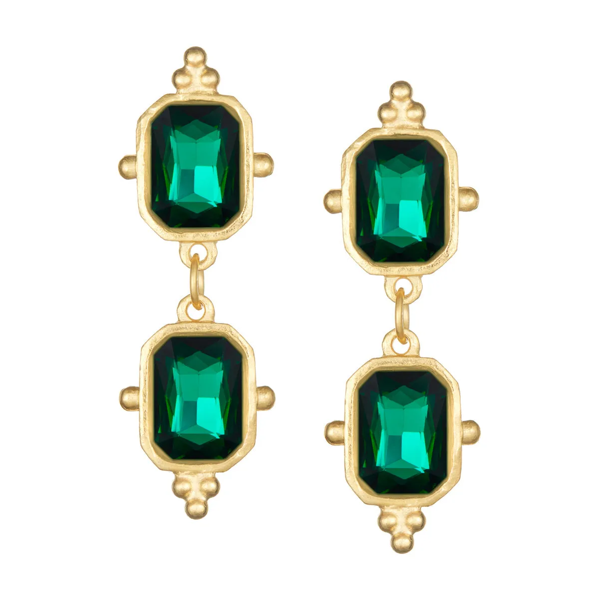 Susan Shaw Highball Earrings - Evergreen