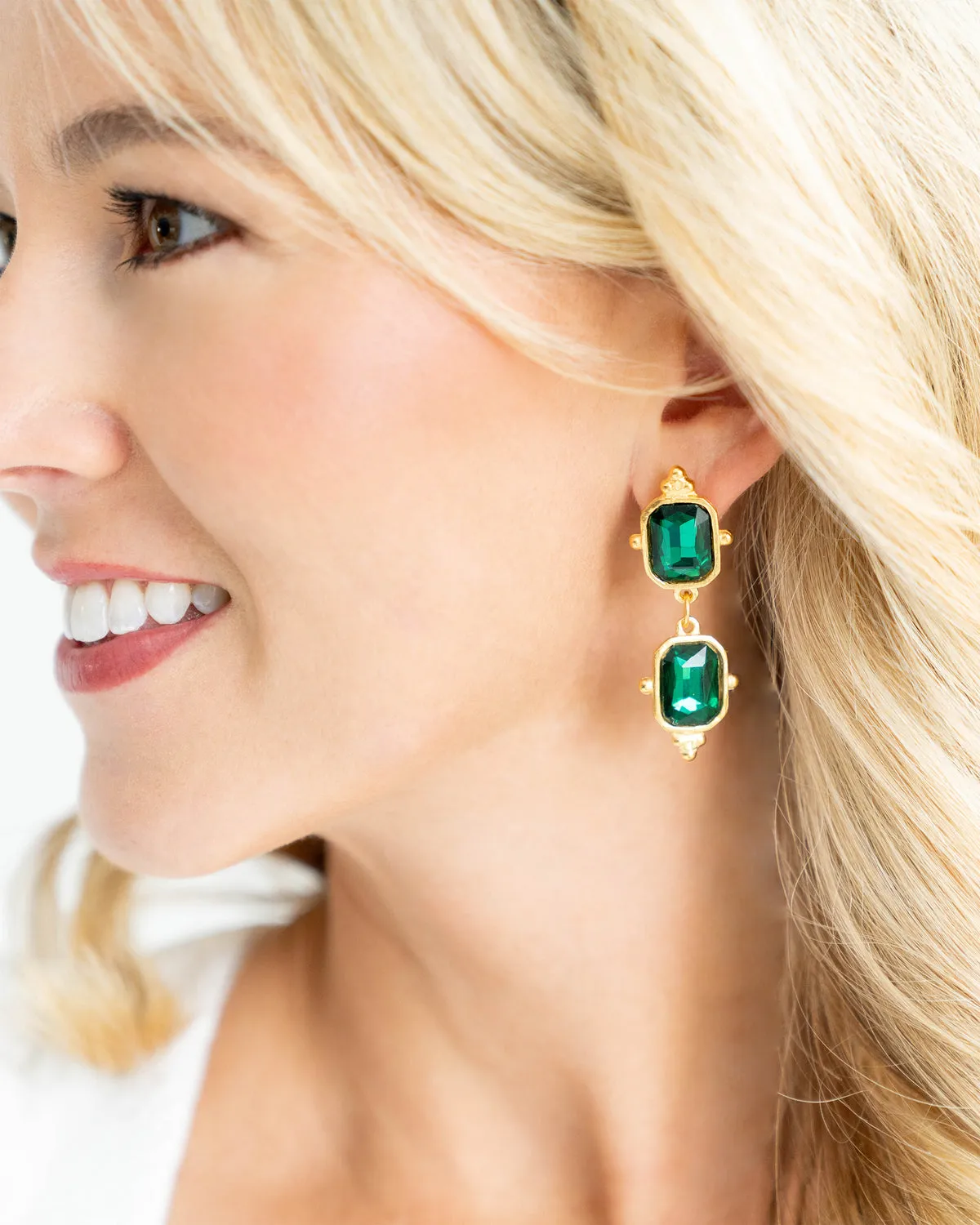 Susan Shaw Highball Earrings - Evergreen