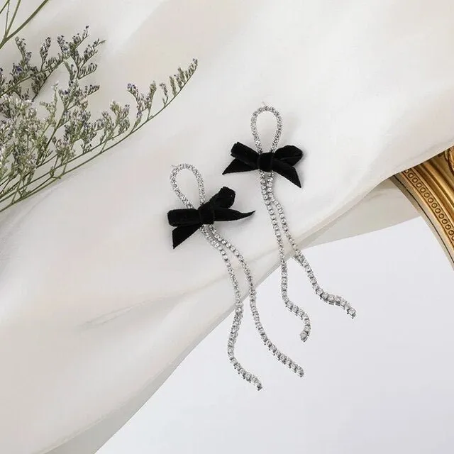 Tassel Long Crystal Earrings