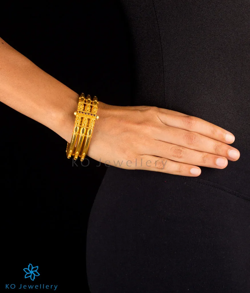 The Kumud Silver Coorgi Bracelet (Three layers/Size 2.2/2.4/2.6/2.8)