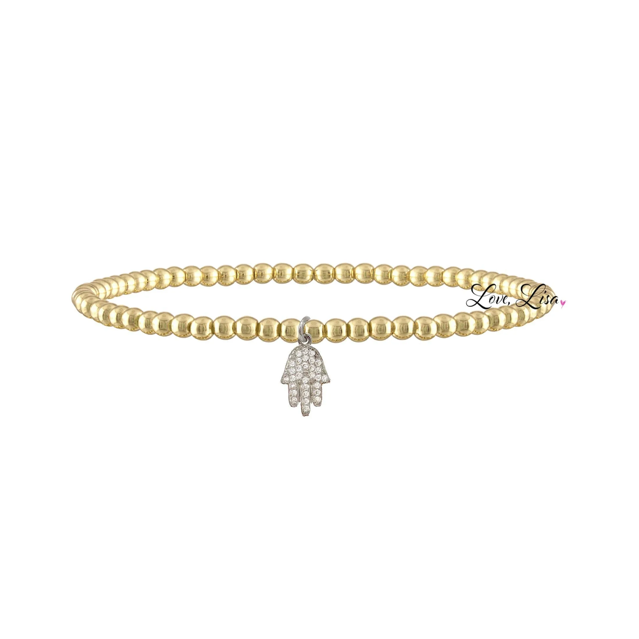 Tiny Little Hamsa Beaded Bracelet