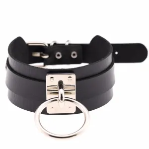 'Trick' PU Ring Choker