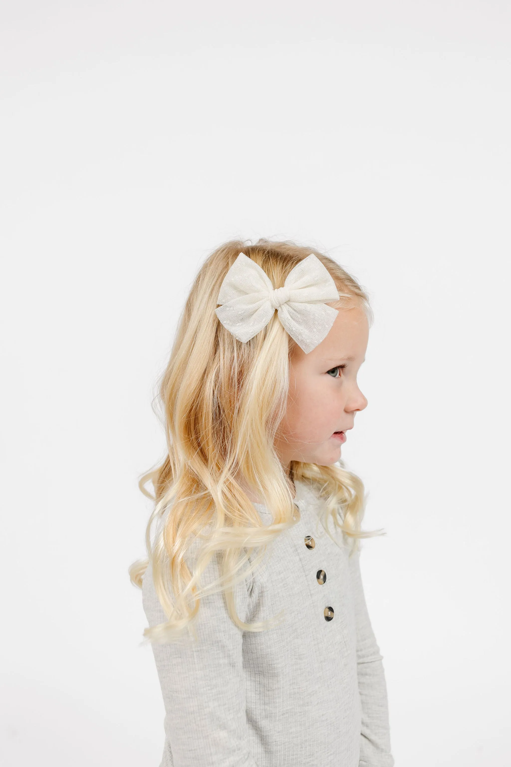 Tulle Bow 3 Pack: Rose Clips