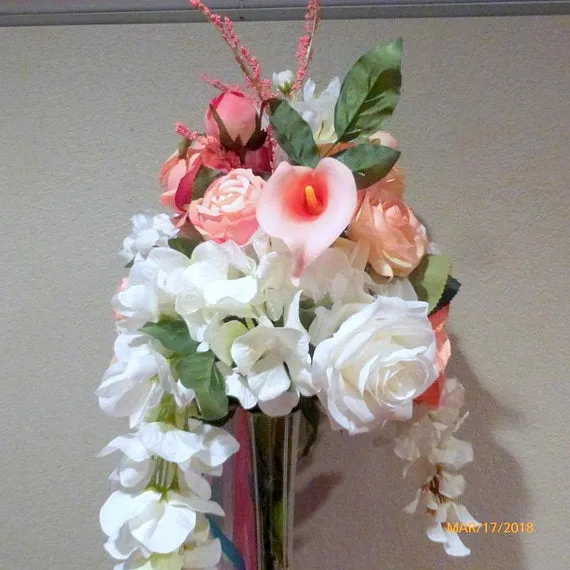 Wedding Centerpiece, Coral tall centerpiece