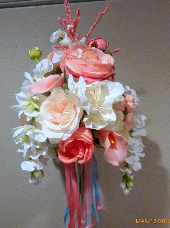 Wedding Centerpiece, Coral tall centerpiece