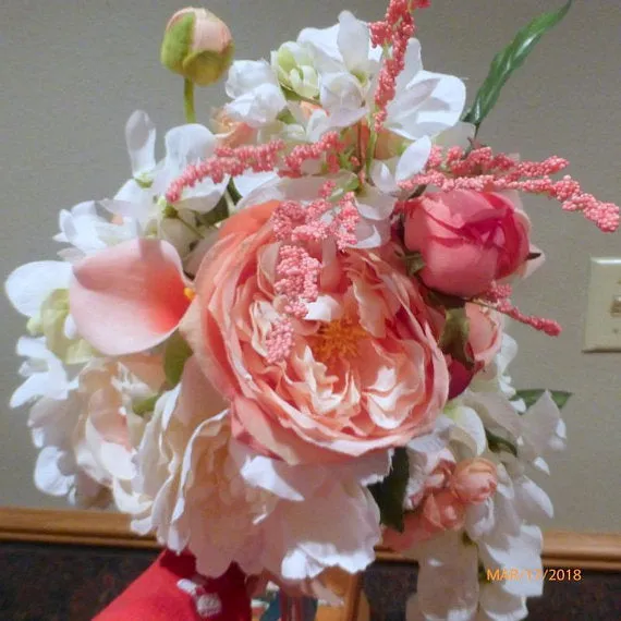 Wedding Centerpiece, Coral tall centerpiece