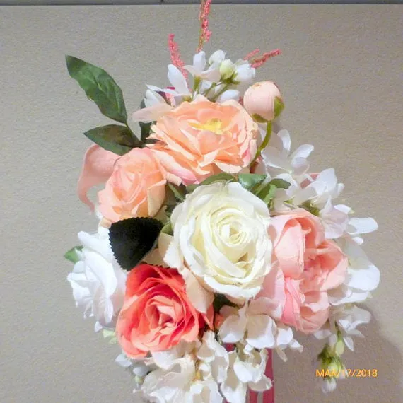 Wedding Centerpiece, Coral tall centerpiece