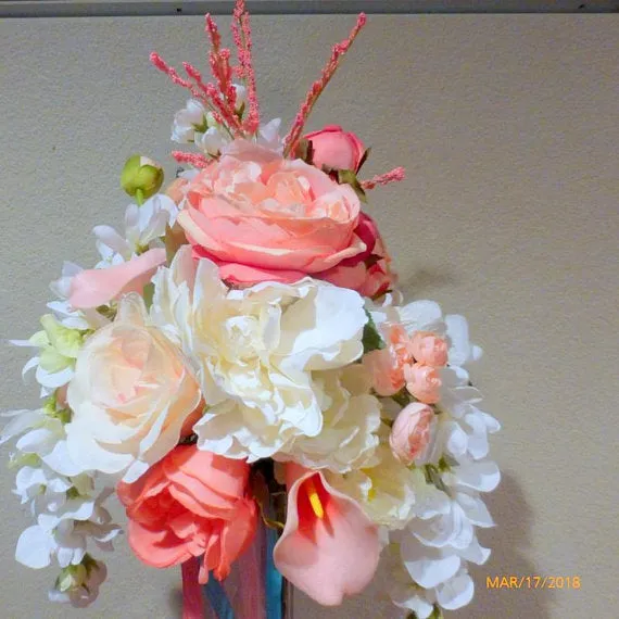 Wedding Centerpiece, Coral tall centerpiece