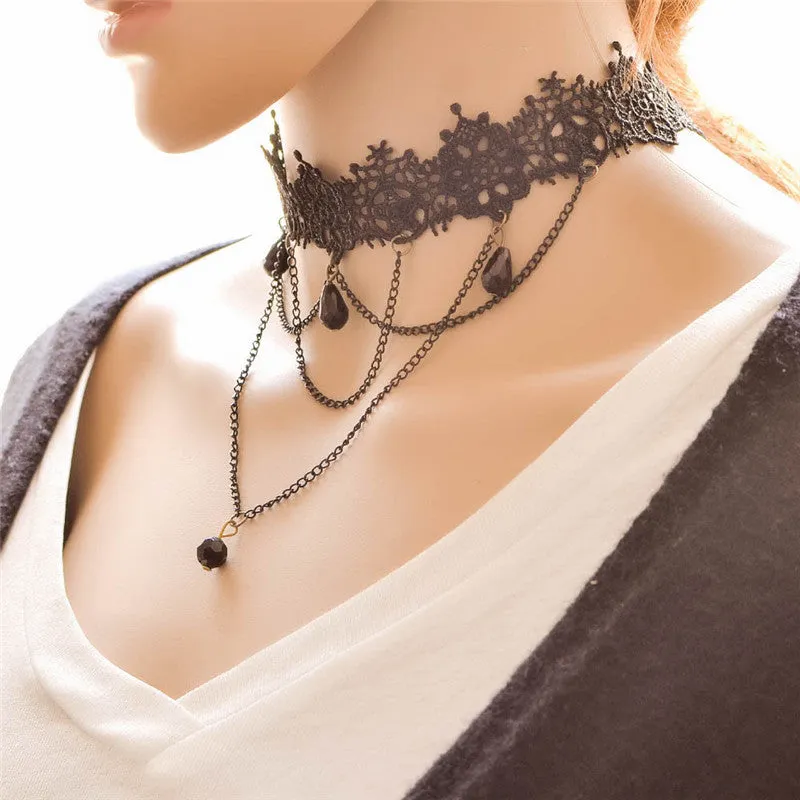 Women Lace Choker Necklace - Variety of Victorian Inspired Chokers