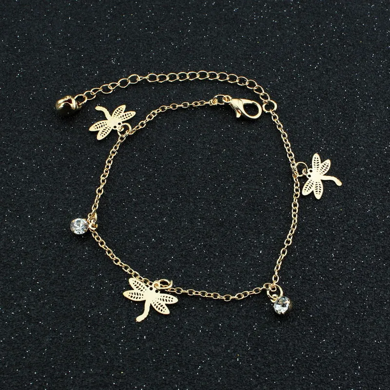 Women's Fashion Dragonfly Diamond Anklet